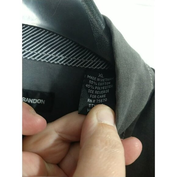 Michael Brandon Long Sleeve Grey Button Up Shirt. Size XL - Picture 6 of 12